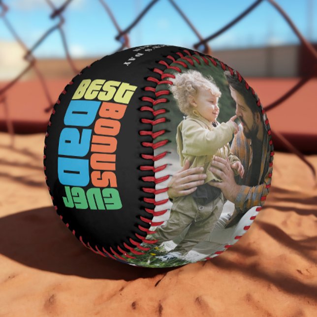 Balle De Baseball Meilleur Bonus Papa jamais | Photo Fête des pères (Créateur téléchargé)