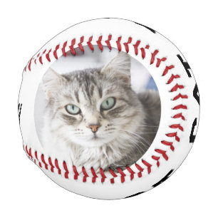 Balle De Baseball Meilleur Chat Papa Photo Baseball Personnalisé