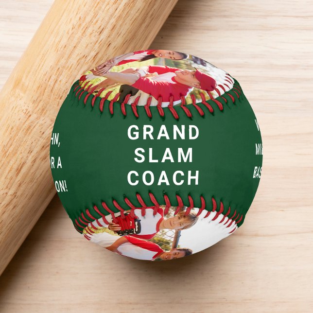 Balle De Baseball Meilleur Coach photo vert (Créateur téléchargé)