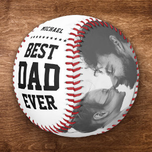 Balle De Baseball MEILLEUR DAD JAMAIS Cool moderne Nom et message ph