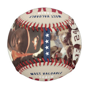 Balle De Baseball Meilleur Entraîneur Jour Full Custom Basball 2 Pho