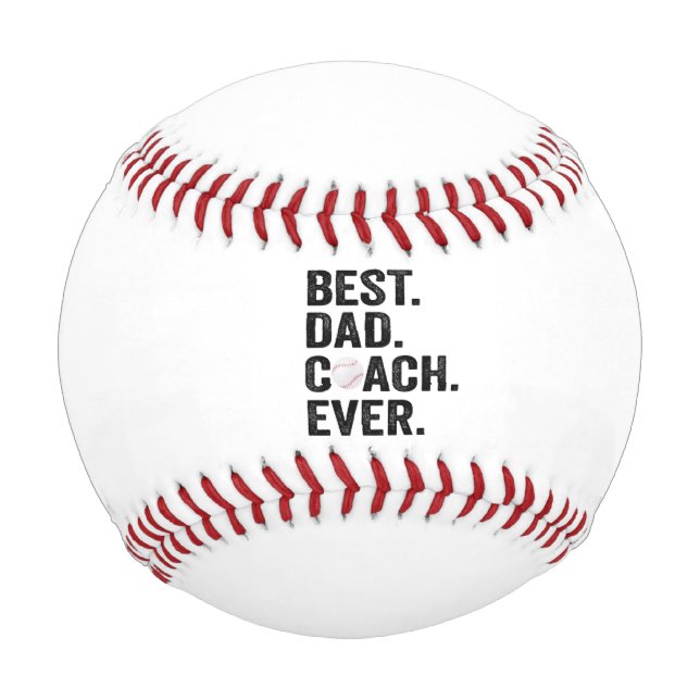 Balle De Baseball Meilleur entraîneur Papa Ever Fête des pères de ba (Devant)
