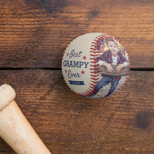 Balle De Baseball Meilleur Grampy jamais Photo de grand-père perso