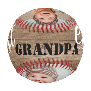 Balle De Baseball Meilleur grand-père jamais bois rustique 3 photo