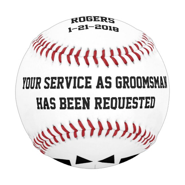 Balle De Baseball Meilleur Invitation de baseball homme ou Groomsman (Devant)