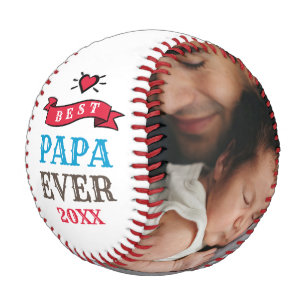 Balle De Baseball Meilleur Papa Citer toujours Photo père et bébé