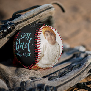 Balle De Baseball Meilleur Papa   Collage de Deux Photos Lettrées à 