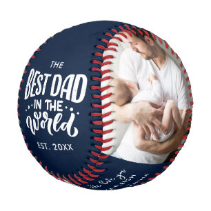 Balle De Baseball Meilleur papa dans le monde Photos Personnalisées