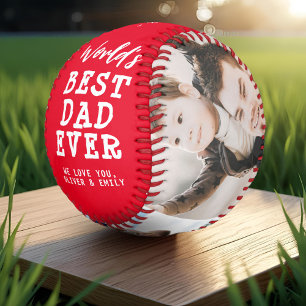 Balle De Baseball Meilleur Papa du Monde 3 Photo Collage Baseball So