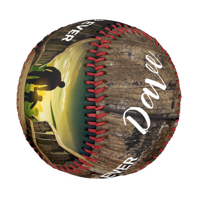 Balle De Baseball Meilleur papa jamais (Angle)