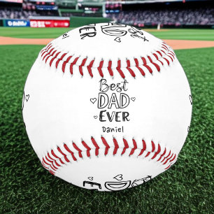 Balle De Baseball Meilleur papa jamais Doodle Fête des pères perso