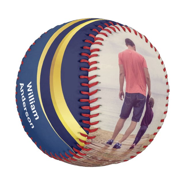 Balle De Baseball Meilleur Papa Jamais, Fête des pères Photo personn (Angle)