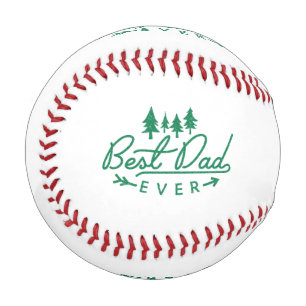 Balle De Baseball Meilleur papa jamais la typographie verte avec les