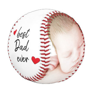 Balle De Baseball Meilleur papa Jamais migre 2 Photo personnalisée