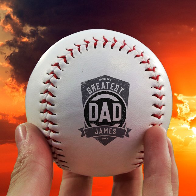 Balle De Baseball Meilleur papa jamais moderne cadeau Fête des pères (Créateur téléchargé)