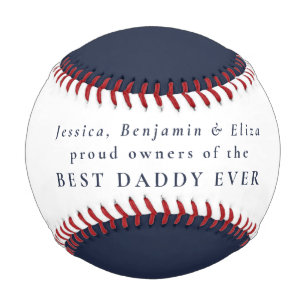 Balle De Baseball Meilleur Papa Jamais Personnalisé Enfants Noms Mar