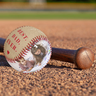 Balle De Baseball Meilleur papa jamais photo collage Happy Fête des 