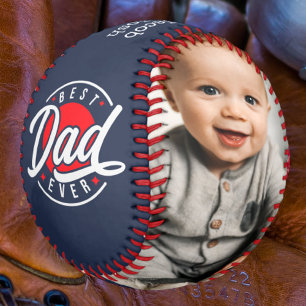 Balle De Baseball Meilleur Papa Jamais Photo Personnalisé Baseball