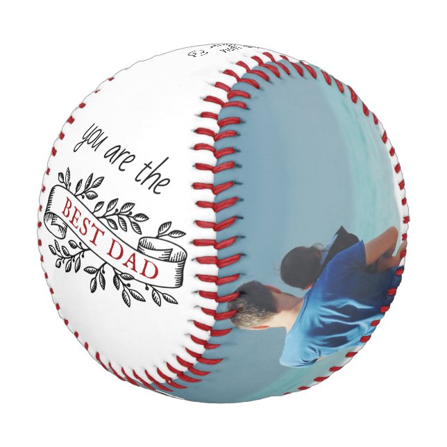 Balle De Baseball Meilleur papa Ruban de Père`s Day Photo Collage (Angle)