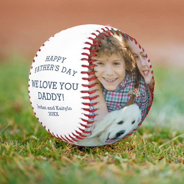 Balle De Baseball MEILLEUR PÈRE DU MONDE Joyeuse Fête des Pères Deux (Créateur téléchargé)