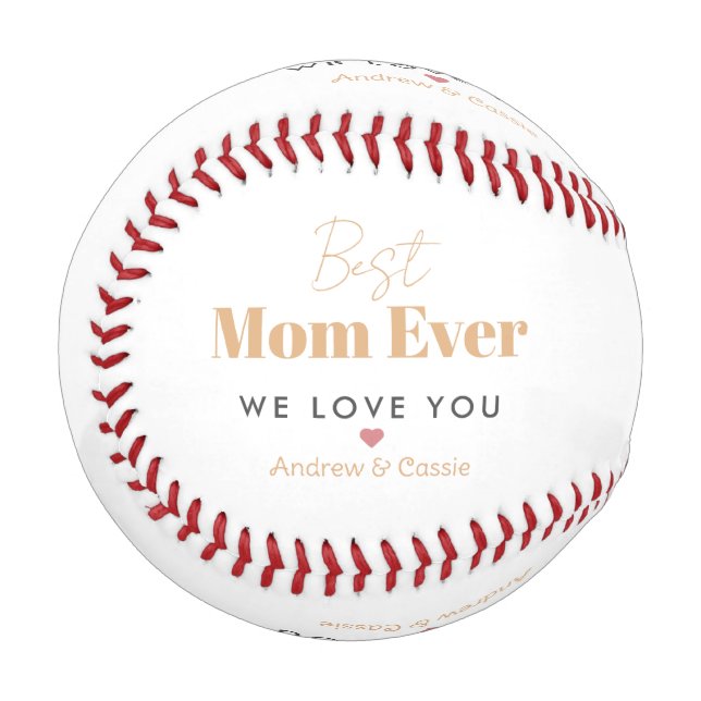 Balle De Baseball Meilleure maman jamais (Devant Gauche)