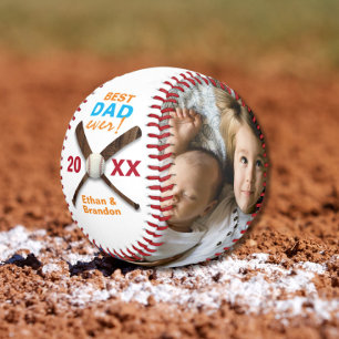Balle De Baseball Meilleure photo personnalisée Meilleure papa jamai