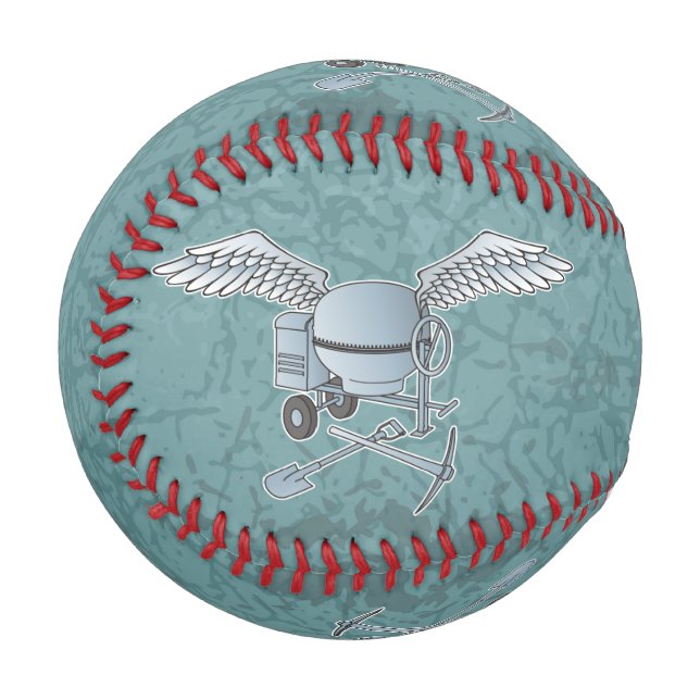 Balle De Baseball Mélangeur de béton bleu-gris (Dos Droite)