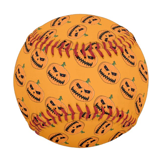 Balle De Baseball Menacer Jack O'Lantern Halloween (Devant)