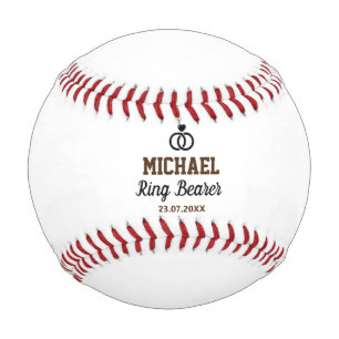 Balle De Baseball Merci Mariage de porte-anneau