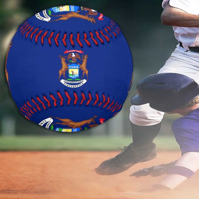 Balle De Baseball Michigan Flag, Michigan sports BL / Baseball Balls (Créateur téléchargé)