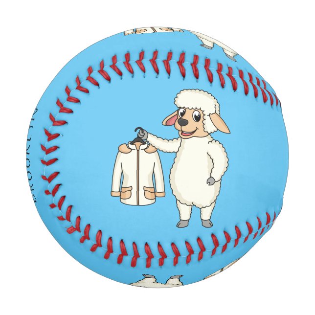 Balle De Baseball Mignonne brebis avec blouson (Devant Gauche)