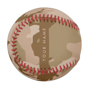 Balle De Baseball Modèle de camouflage du désert, Votre nom, Personn