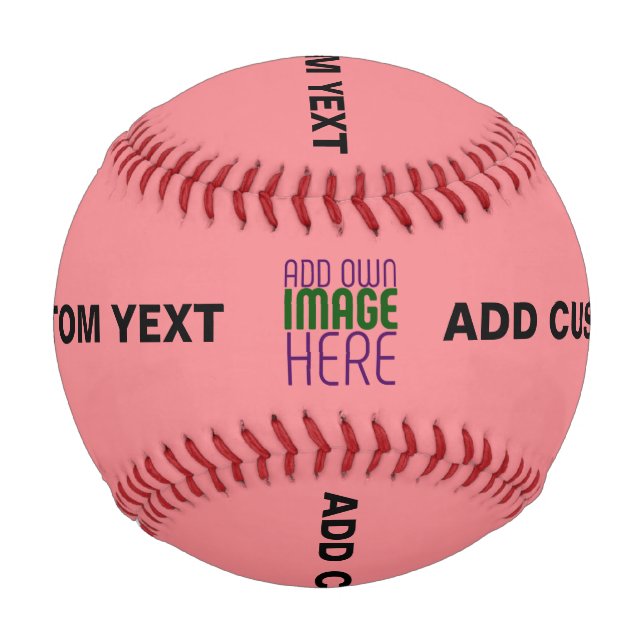 BALLE DE BASEBALL MODÈLE DE TEXTE D'IMAGE ROSE MODERNE ÉDITABLE SAUM (Devant)