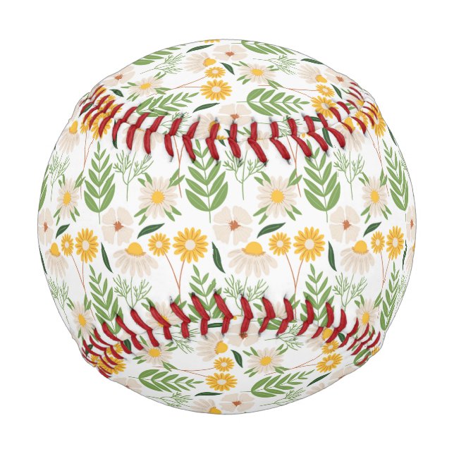Balle De Baseball Modèle floral (Devant)