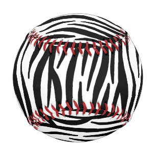 Balle De Baseball Modèle Zèbre blanc et noir