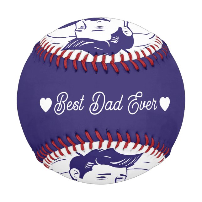 Balle De Baseball Modern Personalized Photo And Text on (Dos)