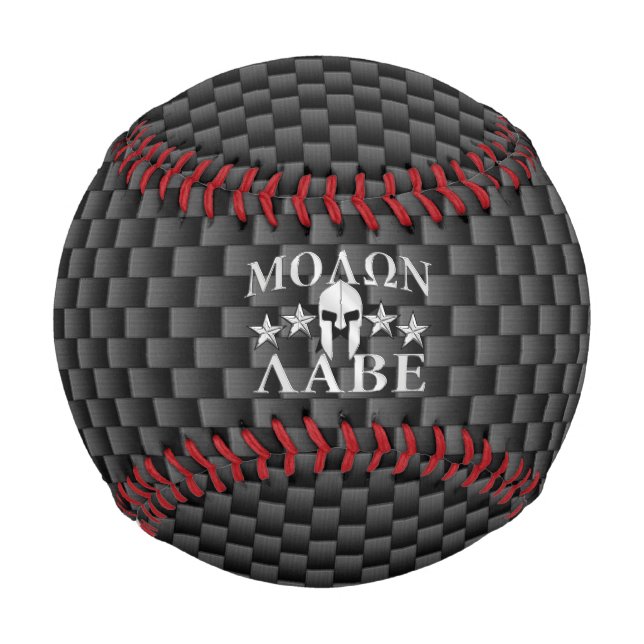 Balle De Baseball Molon Labe Casque guerrier spartiate 5 étoiles Car (Devant)