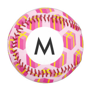 Balle De Baseball Monogramme Arrière - plan avec cadeaux