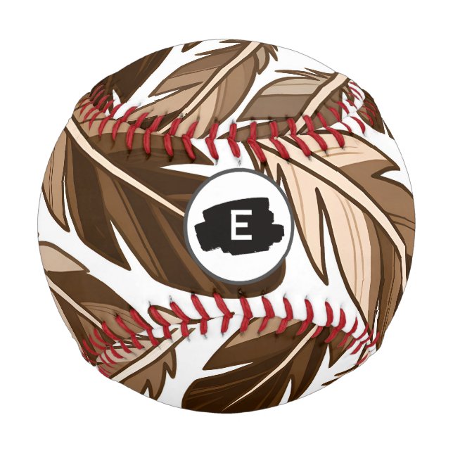 Balle De Baseball Monogramme de base-ball personnalisé Monogramme Br (Devant)