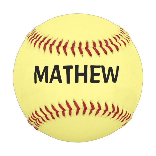 Balle De Baseball monogramme de lettre initiale simple ajoutez votre (Devant)
