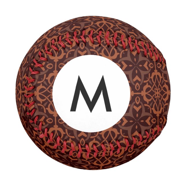 Balle De Baseball Monogramme motif géométrique moderne (Devant Gauche)