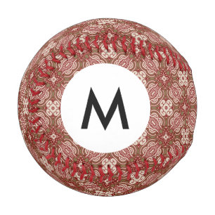 Balle De Baseball Monogramme motif rétro coloré arrière - plan 4