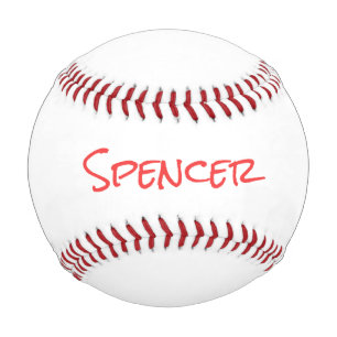 Balle De Baseball Monogramme nom personnalisé minimaliste