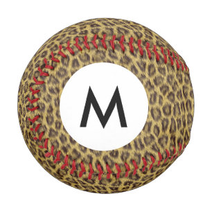 Balle De Baseball Monogramme texture fourrure