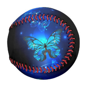 Balle De Baseball Morpho Butterfly in the Dark Background