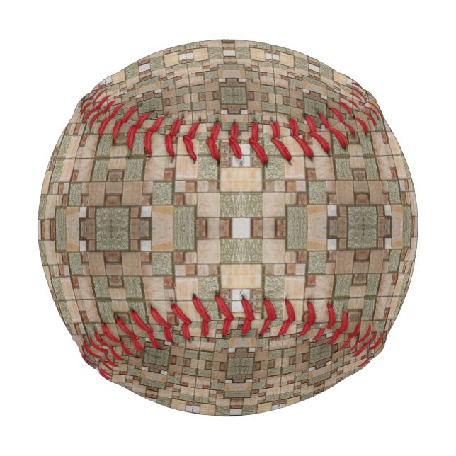 Balle De Baseball Mosaic en bois (Devant)