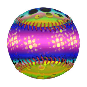 Balle De Baseball Motif Abstrait coloré