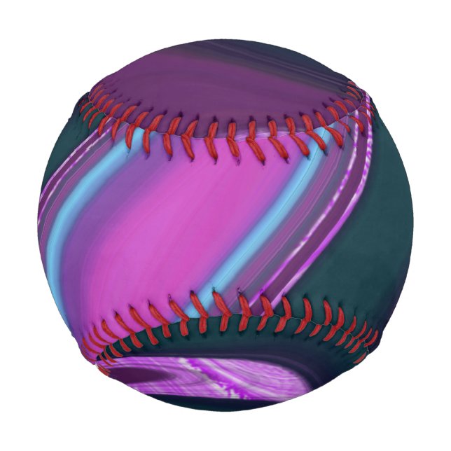 Balle De Baseball motif abstrait marbré (Devant)