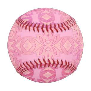 Balle De Baseball motif abstrait rose