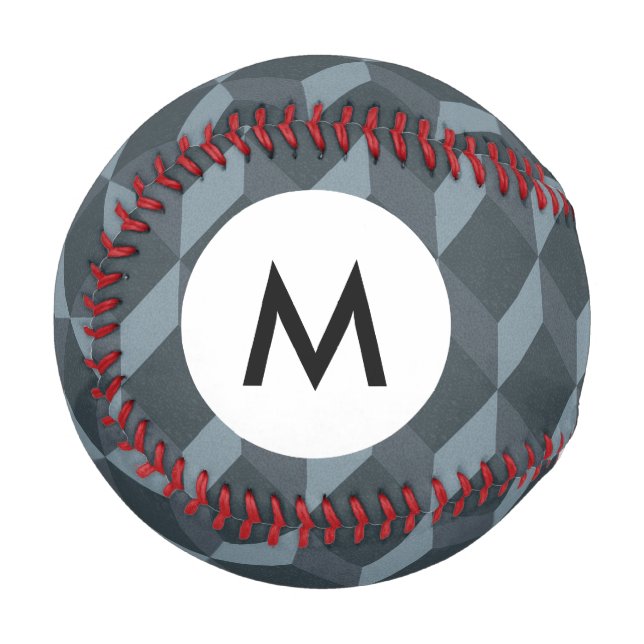 Balle De Baseball Motif Arrière - plan géométrique Abstrait Monogram (Devant Gauche)